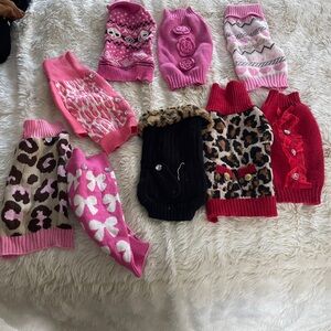 Smoochie Pooch Lulu Pink dog sweater lot s clothes fits 4-5 lbs